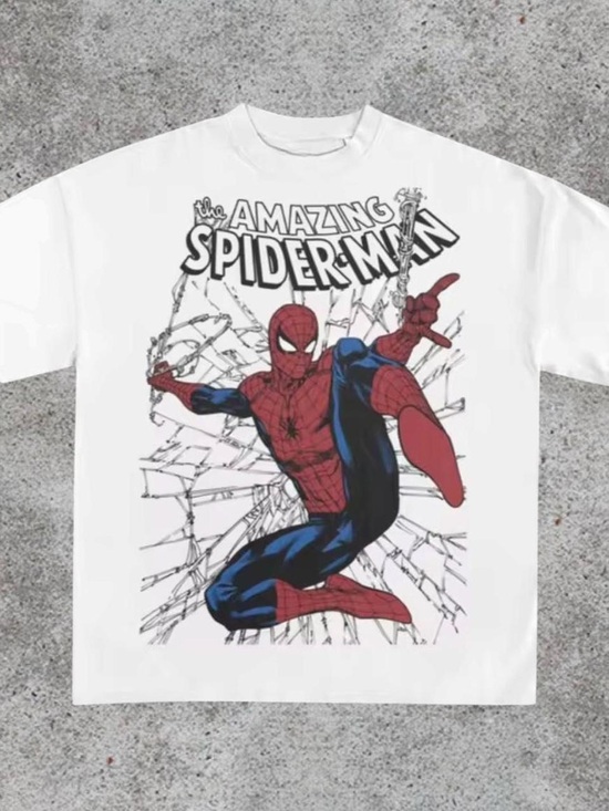 Lexus
R Other - Spider-Man Graphic Short Sleeve Tee - White Women Men Unisex T-shirt